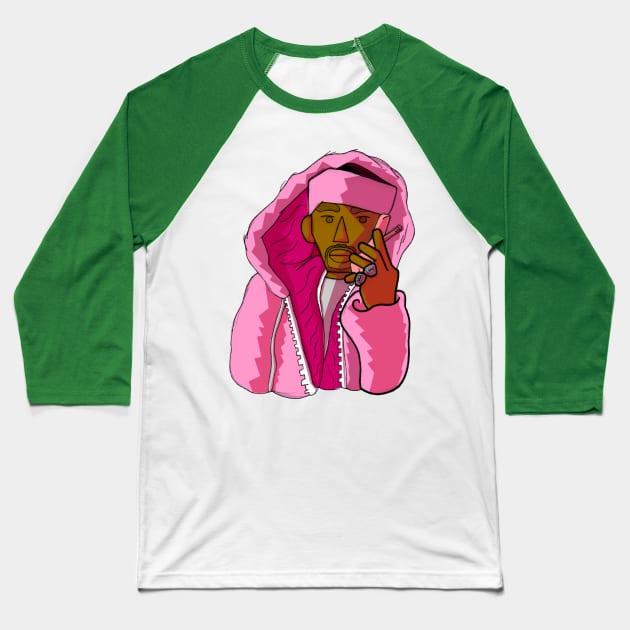 Pink Rap Baseball T-Shirt by OakBad